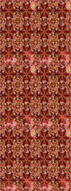 Altın elementlerle kırmızı renklerde altın desen. Raster oryantal süs. Kusursuz altın desen.