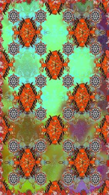 Yumuşak pamuk tasarımı. Klasik çiçek desenli. Yumuşak fayans. Sarma, tekstil ve duvar kâğıdı için kusursuz çiçek arkaplanı. Raster taze dokusu.