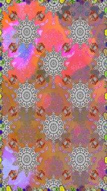 Raster illüstrasyonu. Egzotik çiçekler, gri renkte botanik parlak klasik doğa. Klasik tropikal doğal elementlerin suluboya seti.