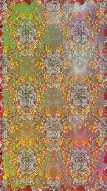 Çiçekli karalama şeklinde Raster çiçek deseni. Kahverengi renkli çiçekler. Nazikçe, güzel çiçek arkaplanı..