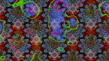 Tarafsız renklerde bahar çiçekleri. Çiçek ve yapraklı karalama şeklinde Raster çiçek deseni. Raster illüstrasyonu.