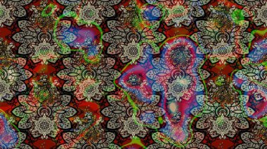 Varicologray Raster çizimi. Küçük çiçekteki sevimli çiçek deseni. Birçok gri soyut çiçekli tropikal çizim deseni.