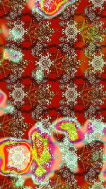 Modaya uygun kumaş deseni. Küçük çiçekteki sevimli çiçek deseni. Raster illüstrasyonu. Tony 'nin kumaş desenini çiz.