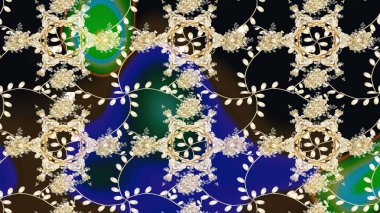 Taslak süsleme izi. Raster Henna tarzı. Sınır Kızılderili çiçekli paisley patten. Etnik Mandala havlusu. Tebrik kartı arkaplanı, boyama kitabı, arkaplan, tekstil için kullanılabilir.