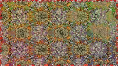 Sevgililer günü ve tebrik kartı konsepti için şık bir davetiye. Üst manzara, yumuşak stil. Çiçek kompozisyonu, el boyası, hassas şablon. Kahverengi renkte manzaralı çiçek deseni.