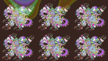 Yumuşak, mor renkte yaz çiçekleri. Raster deseni. Raster illüstrasyonu. Küçük çiçekte sevimli çiçek deseni var..