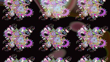 Eskiz Vintage Çiçek Deseni. Raster Kalça dokusu deseni.