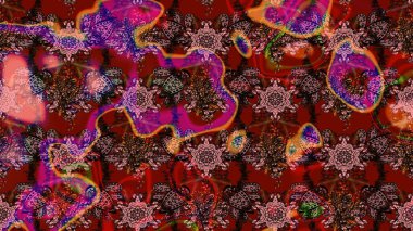 Raster suluboya çiçek deseni, narin çiçekler, kahverengi çiçekler, tebrik kartı şablonu. Raster Güzel kumaş deseni.