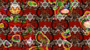 Çiçekli karalama şeklinde Raster çiçek deseni. Yumuşak, yaz çiçekli arka plan. Kahverengi renkte çiçekler.