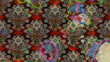 Parlak çiçekli kolaj çiçekleri gridir. Çiçekli zambakların eskiz geçmişi. Çiçek tasarımı için inanılmaz kolaj cennet tarzı..