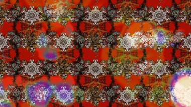 Küçük çiçekteki sevimli çiçek deseni. Raster illüstrasyonu. Çizim.