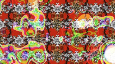 Küçük çiçekteki sevimli çiçek deseni. Güzel karalamalı çiçek desenli çizim. Güzel kumaş deseni. Raster illüstrasyonu.