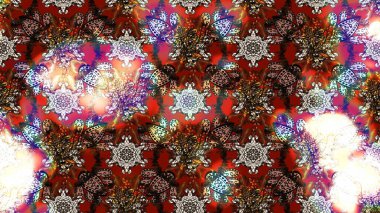 Çiçekli karalama şeklinde Raster çiçek deseni. Yumuşak, yaz çiçekli arka plan. Kahverengi renkte çiçekler.