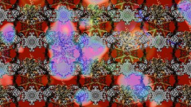 Çiçekli karalama şeklinde Raster çiçek deseni. Gri renklerde bahar çiçekleri. Raster illüstrasyonu.