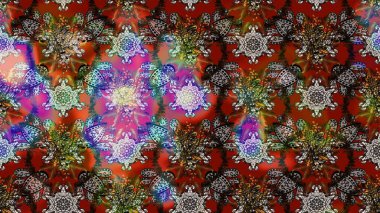 Raster suluboya çiçek deseni, narin çiçekler, kahverengi çiçekler, tebrik kartı şablonu. Güzel kumaş deseni.