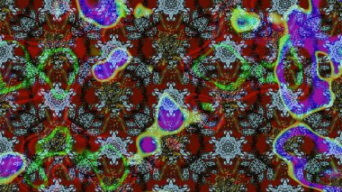 Dallı bahar çiçekleriyle desen, kahverengi renklerle çiçek siluetiyle desen. Raster deseni.