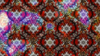 Raster illüstrasyonundaki çiçek desenli çizim. Güzel kumaş deseni. Renkli Bahar Teması eskiz kalıbı. Düz Çiçek Elementleri Tasarımı.