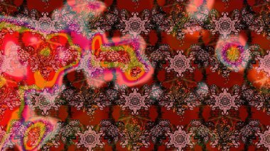 Sevimli çiçek raster deseni. Kahverengi renkli çiçekler. Renkli Yaz Temalı eskiz kalıbı. Düz Çiçek Elementleri Tasarımı.