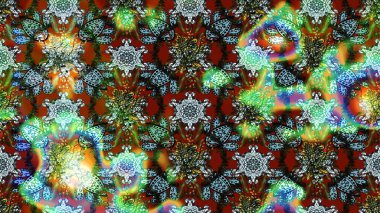 Tomurcukları papatya çiçekleri olan sevimli bir çiçek deseni. Eskiz geçmişi. Raster illüstrasyonu. Kumaş, tekstil, duvar kağıdı baskısı için. Eski usul. Miles Fleur, dandik süs.