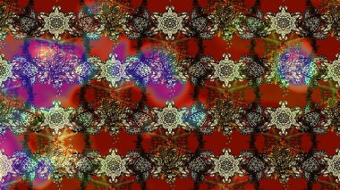 Çiçekli karalama şeklinde Raster çiçek deseni. Nazik, narin çiçek arkaplanı. Kahverengi renkte çiçekler.