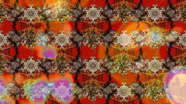 Kahverengi renkli çiçek desenli eskiz, el yapımı papatyalar, papatyalar. Tekrar eden çiçek arkaplanı, zarif kahverengi çiçek duvar kağıdı..