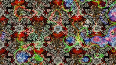 Organik motif arka planı. Çizim kalıbı. Raster illüstrasyonu. Ultraviyole kumaş deseni.