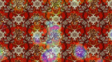 Taslak dekoratif arka plan, çiçek mandala. Çiçek. Raster illüstrasyonu. Kahverengi renklerde.