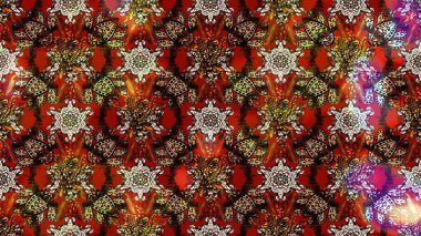 Parlak renkli çiçekleri ve kahverengi renkli yaprakları olan harika bir çiçek deseni. Moda baskıları için zarif bir şablon. Modern çiçek arkaplanı. Halk stili.