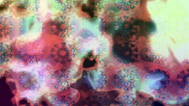 Rengarenk çiçekleri ve doğal renklerde yaprakları olan harika bir çiçek deseni. Moda baskıları için zarif bir şablon. Modern çiçek arkaplanı. Halk stili.