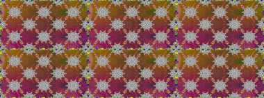 Dallı bahar çiçekleri ile desen, kahverengi ve gri renkler ile çiçek silueti. Raster deseni.