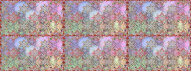 Çiçekler, dallar, bitkiler ve çiçekler. Güzel kumaş deseni. El çizimi. Raster illüstrasyonu.