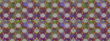 Renkli Bahar Temalı Kusursuz Arkaplan. Raster illüstrasyonunda kusursuz çiçek deseni. Düz Çiçek Elementleri Tasarımı. Gri renkli çiçekler.