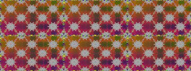 Kahverengi renklerde etnik çiçeklerle kusursuz bir desen. Raster Çiçek İllüstrasyonu güzel tekstil..