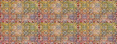 Sorunsuz çiçek desenli çiçekli, halk tarzında bırakır. Elle çizilmiş. Raster illüstrasyon.