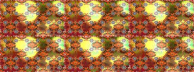 Raster düz çiçekleri pürüzsüz desen. Kahverengi renkli çiçekler. Tasarım hediye paketi, tebrik kartları, posterler ve afiş tasarımı.