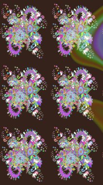 Küçük çiçekteki sevimli çiçek deseni. Raster deseni. Yumuşak, mor renkte yaz çiçekleri. Raster illüstrasyonu.