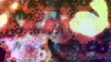 Çiçekli eskiz çizimi. Kahverengi renkli çiçekler. Renkli Yaz Temalı eskiz kalıbı. Düz Çiçek Elementleri Tasarımı.