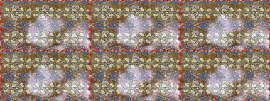 Etnik Mandala havlusu. Sınır Kızılderili çiçekli paisley patten. Tebrik kartı geçmişi, boyama kitabı, arkaplan ve tekstil için kullanılabilir. Kusursuz süs izi. Raster Henna tarzı.