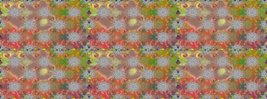Raster stili kumaş deseni. Çiçekler suluboya desensiz.