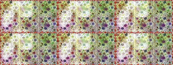 Çiçek deseni. Çiçeksiz arka plan. Şatafatlı bahar bahçesi dokusu. Raster illüstrasyonu.