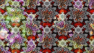 Raster düz çiçek çizim deseni. Hediye ambalaj kağıdı, tebrik kartları, posterler ve pankart tasarımı. Gri renkli çiçekler.