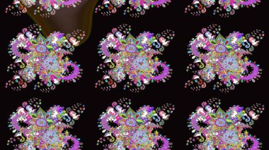 Çiçekli çiçek deseni, suluboya. Küçük çiçekte güzel bir çiçek deseni var. Raster deseni.