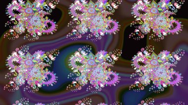 Modern çiçek arkaplanı. Parlak renkli çiçekleri ve kahverengi renkli yaprakları olan harika bir çiçek deseni. Halk tarzı. Moda baskıları için zarif bir şablon.