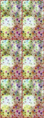 Tarafsız ve bej renkli çiçekler suluboya tarzında. Suluboya kusursuz desen. Çiçek izi.