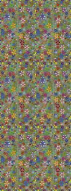 Yeşil ve nötr renklerde çiçeklerle kusursuz çiçek deseni. Çiçekler suluboya tarzında yeşil ve nötr renklerde.