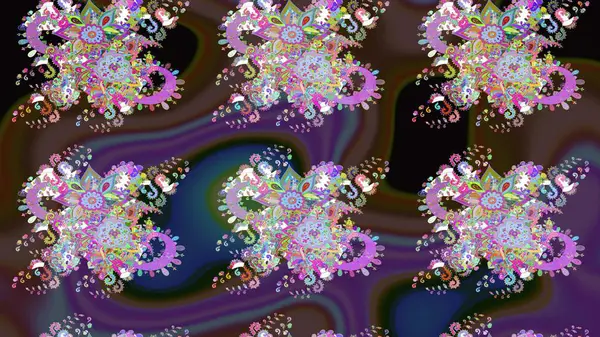 Modern çiçek arkaplanı. Parlak renkli çiçekleri ve kahverengi renkli yaprakları olan harika bir çiçek deseni. Halk tarzı. Moda baskıları için zarif bir şablon.