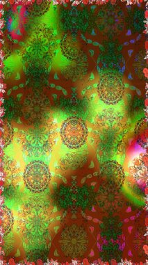 Paisley el çizimi elementler. Fantezi çiçekli kusursuz desen, doğal duvar kağıdı, çiçek desenli kıvrım çizimi. Ev dekoru.