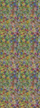 Kumaş, tekstil, duvar kağıdı baskısı için. Raster illüstrasyonu. Tomurcukları çiçek olan sevimli bir çiçek deseni. Raster. Kusursuz bir geçmişi var. Antika retro tarzı.