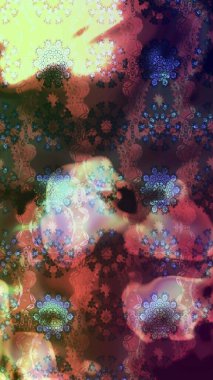 Çiçek desenli eskiz. Kahverengi renkli çiçekler. Tişört baskısı için çiçek boyama rasteriName.