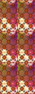 Raster illüstrasyonunda kusursuz çiçek deseni. Suluboya tarzında kahverengi renkte çiçekler.